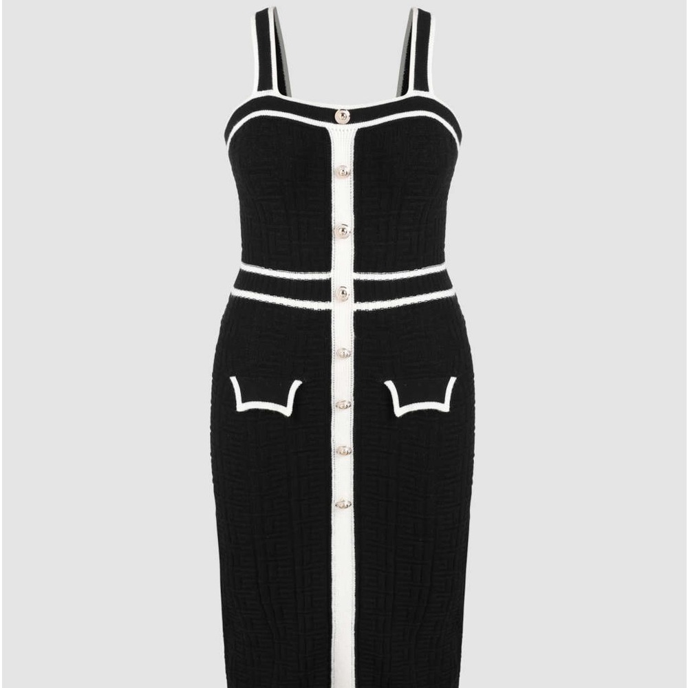 Cider Knit Scoop Neckline Midi Dress Curve